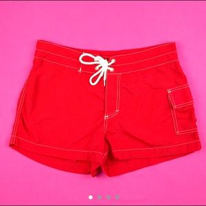 Vintage Red swim shorts